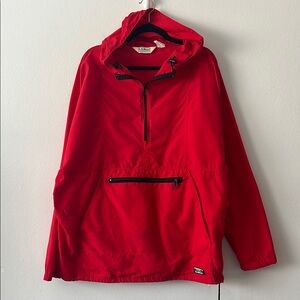LL‎ Bean Vintage Made in USA Pullover Windbreaker in Red size XL